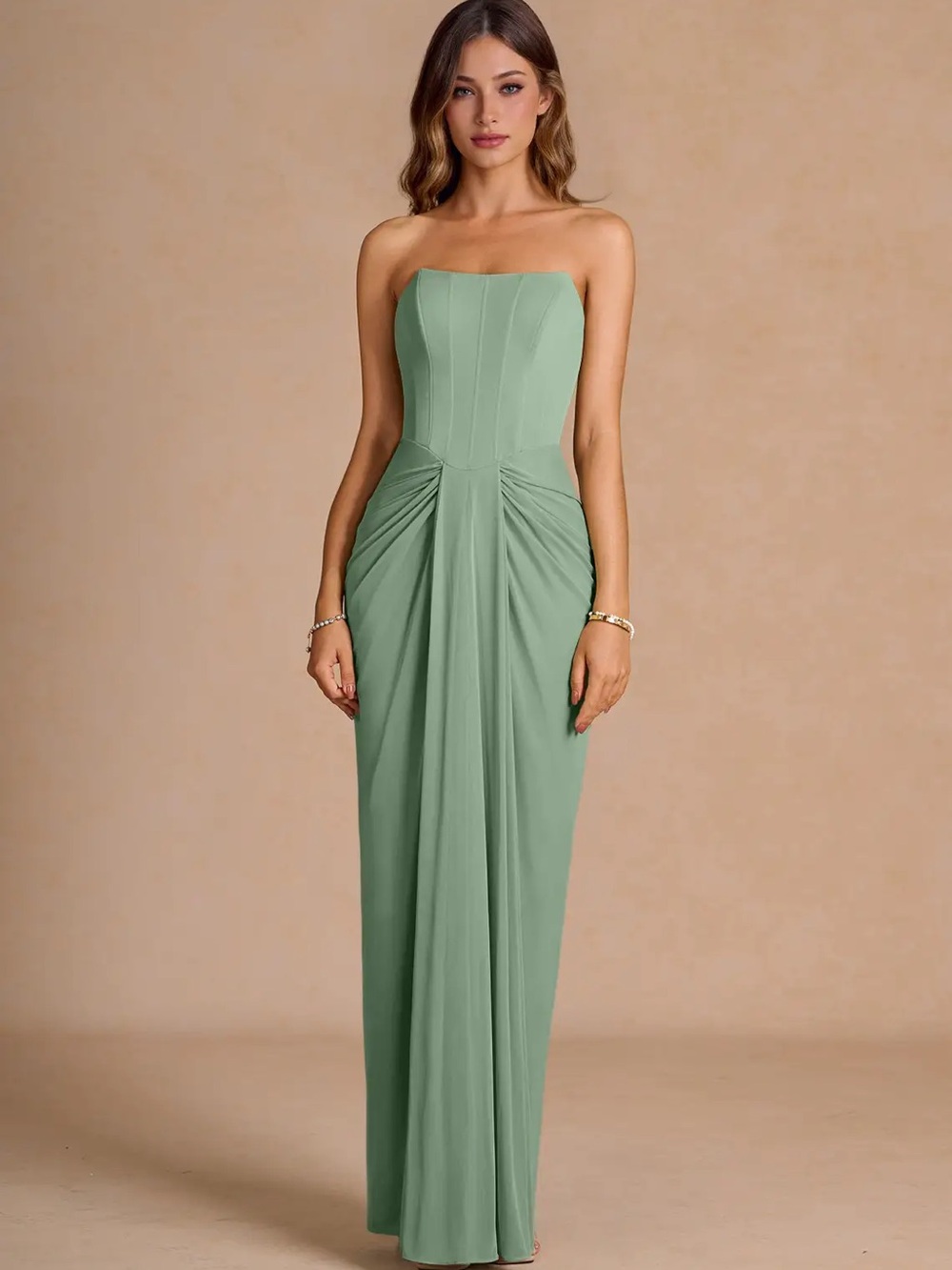 Azazie Anais Matcha Maxi Dress